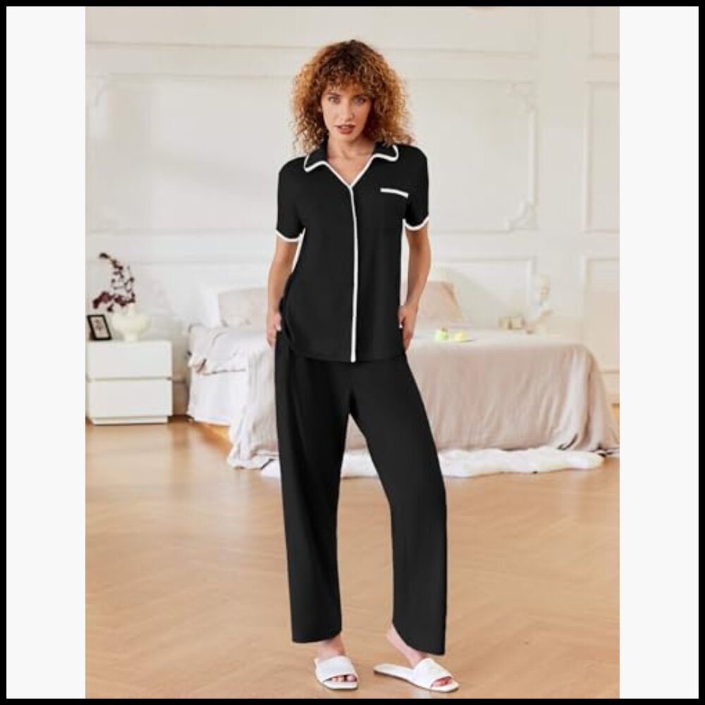 Polyester Blend Button Down Collar Short Sleeve P… - image 4